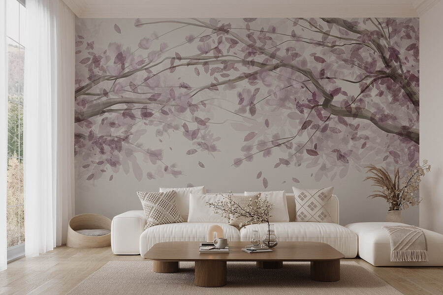 Albero con foglie viola