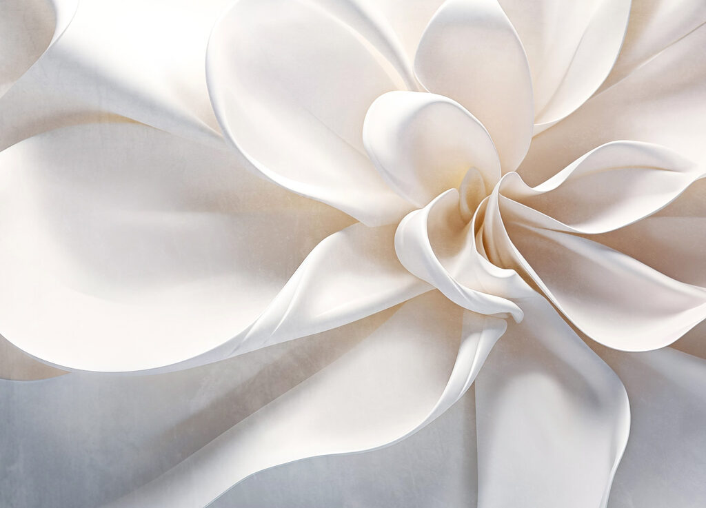Fiore in tessuto bianco Fiore in tessuto bianco