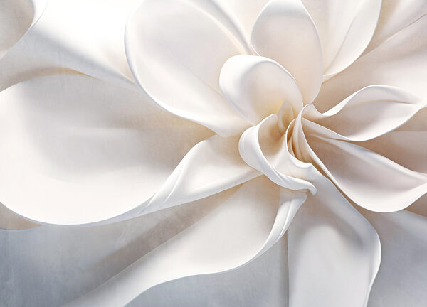 Fiore in tessuto bianco Fiore in tessuto bianco