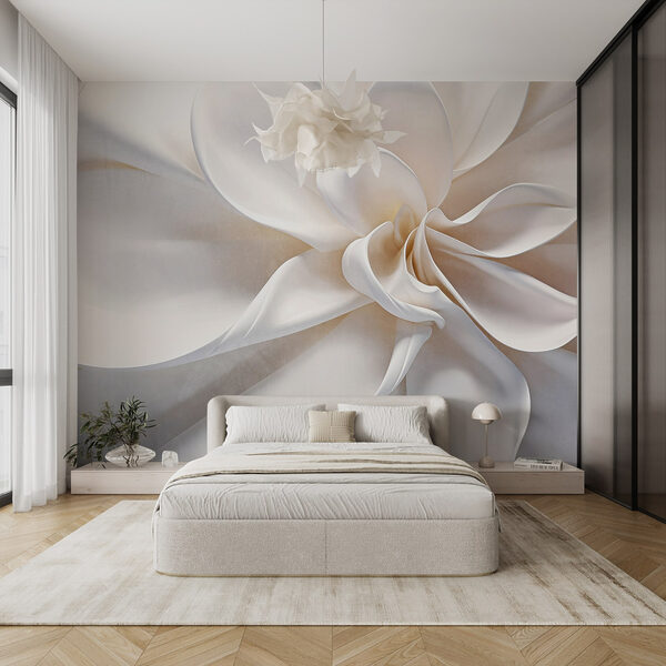 Fiore in tessuto bianco Fiore in tessuto bianco