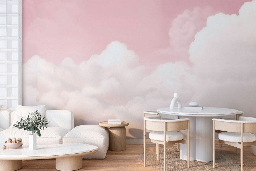 Cielo rosa con nuvole Cielo rosa con nuvole