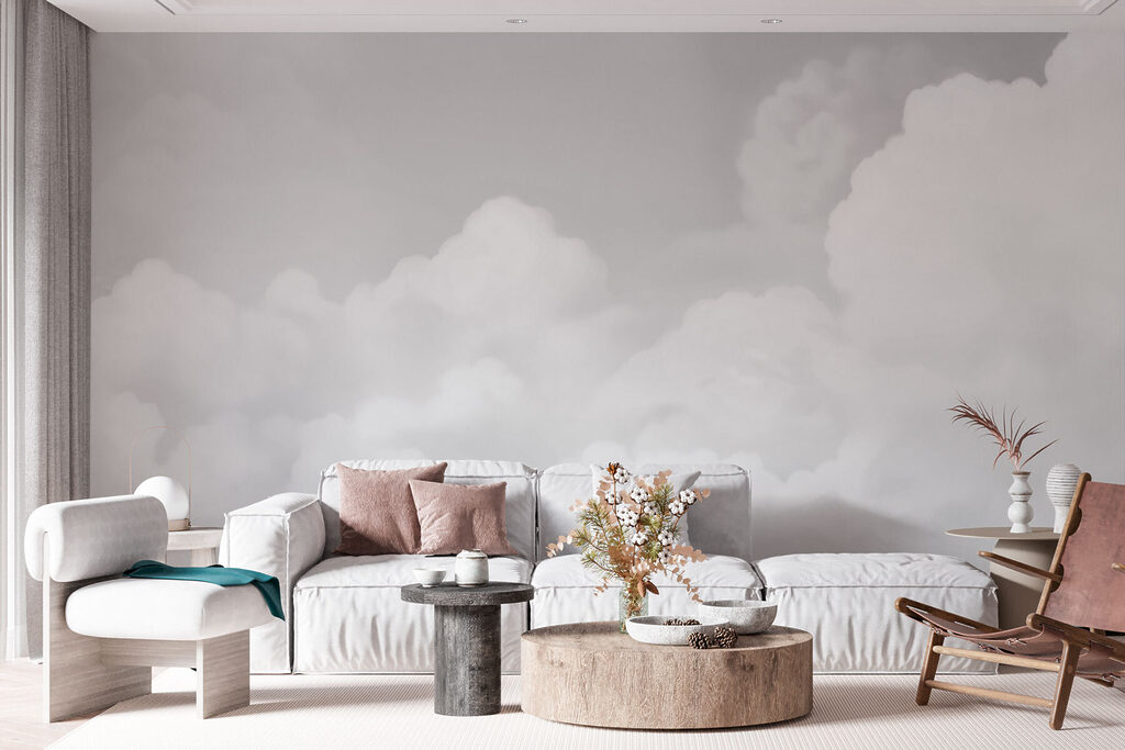 Cloudy sky with many clouds