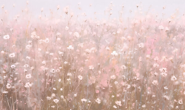 Field of pink flowers