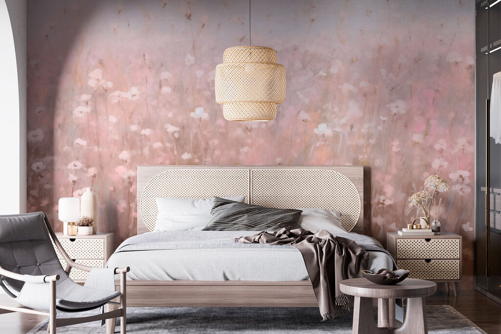 Field of pink flowers