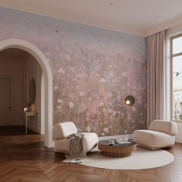 Field of pink flowers