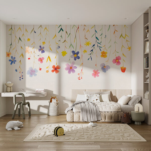 Pittura ad acquerello di fiori e foglie Pittura ad acquerello di fiori e foglie