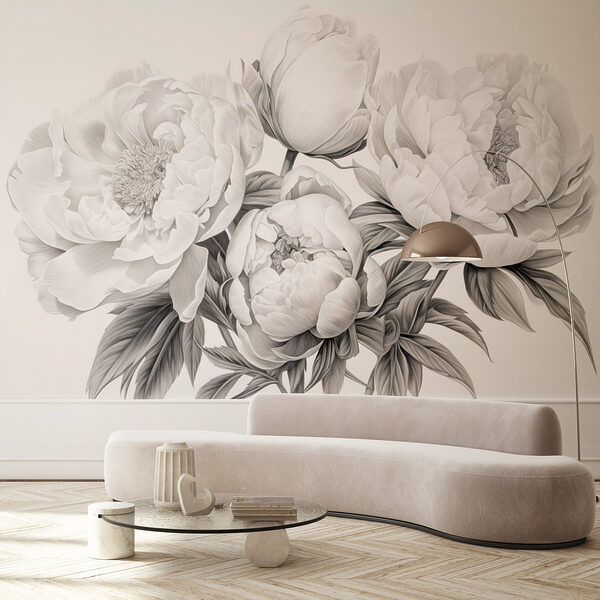 Disegno di fiori su sfondo bianco Disegno di fiori su sfondo bianco