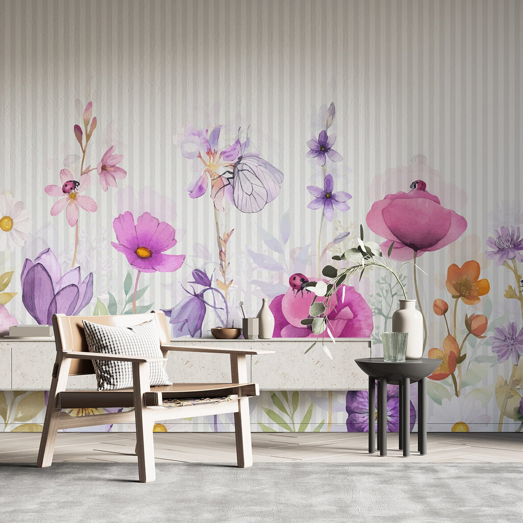 Colorful blooms and lively insects