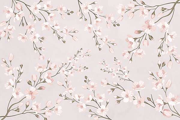 Motivo di fiori su sfondo bianco Motivo di fiori su sfondo bianco