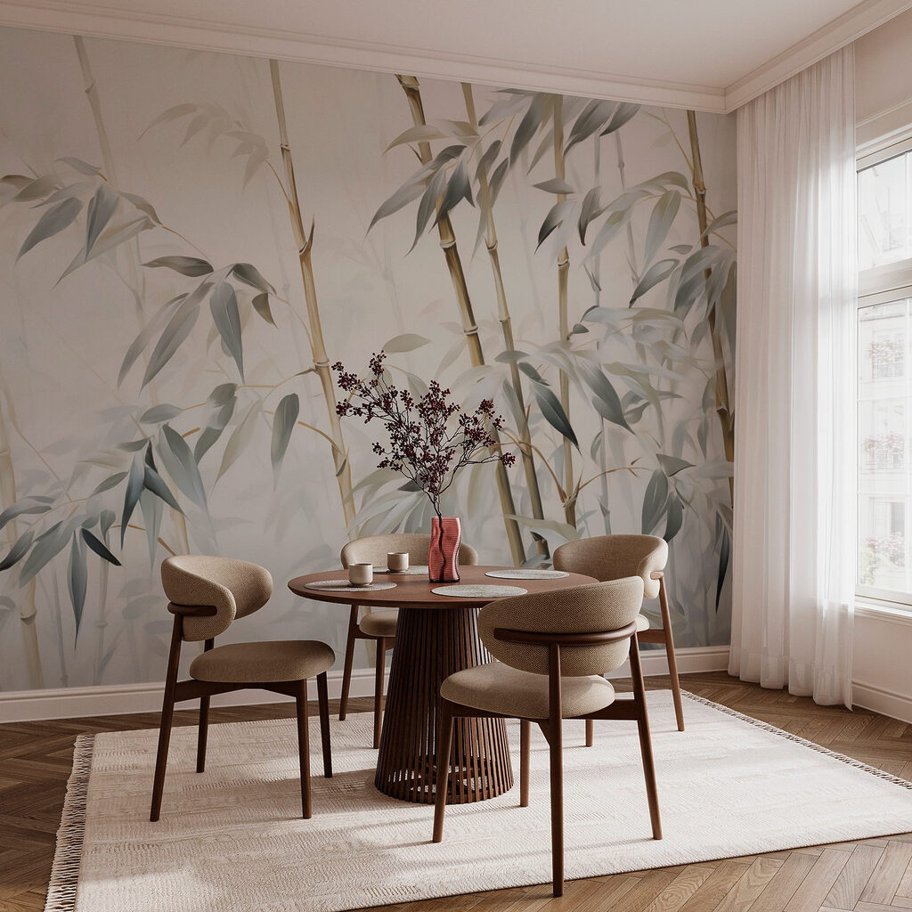 Bamboo in soft, serene tones