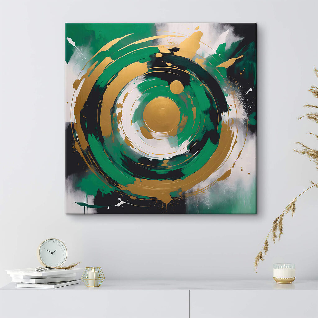 Dynamic circular patterns in vibrant hues
