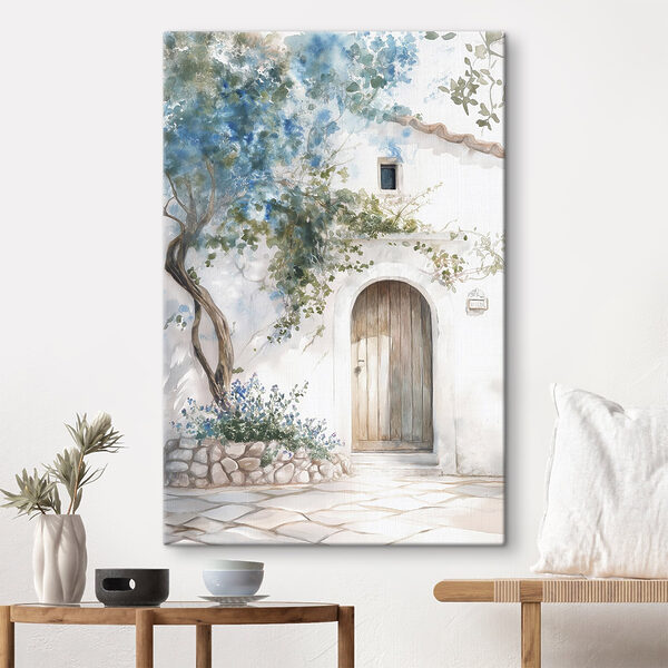 Quadri Dipinto raffigurante una porta e un albero su una parete (COD: s43179) Quadri Quadri Dipinto raffigurante una porta e un albero su una parete (COD: s43179)