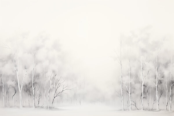 Gruppo di alberi in una foresta innevata Gruppo di alberi in una foresta innevata