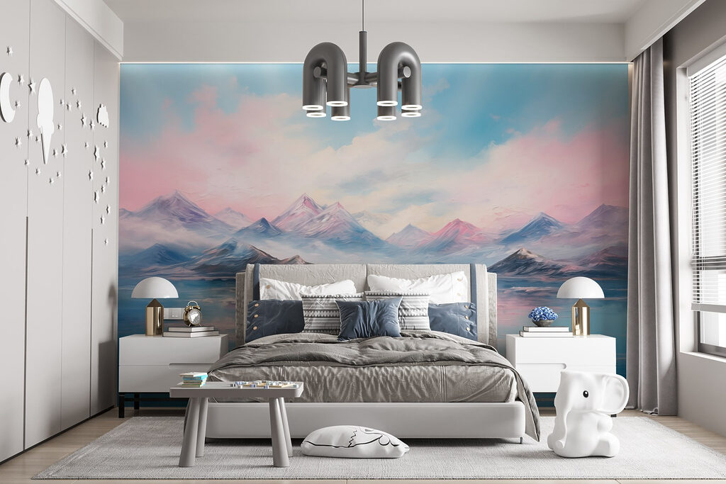 Painting of mountains and water Painting of mountains and water