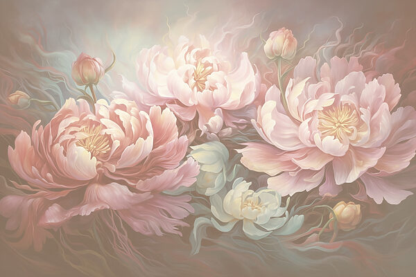 Pittura di fiori su una superficie Pittura di fiori su una superficie