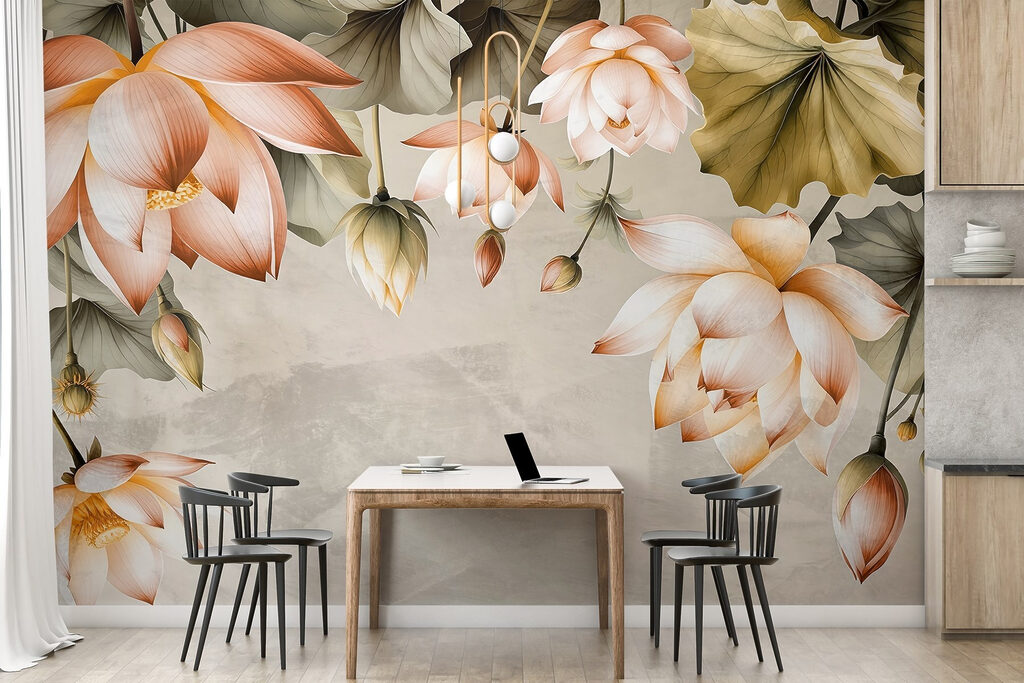 Delicate blossoms in soft hues