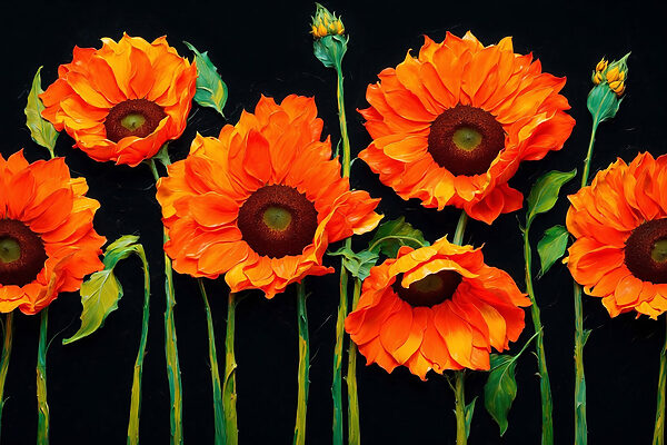 Group of orange flowers