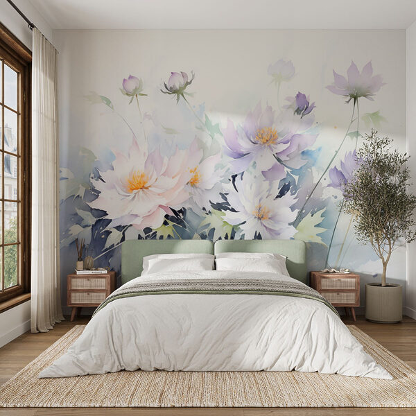 Pittura di fiori su sfondo bianco Pittura di fiori su sfondo bianco