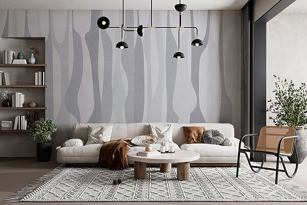 Tessuto bianco e grigio con motivo Tessuto bianco e grigio con motivo