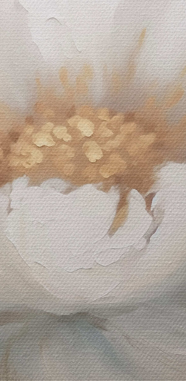 White flower with yellow center