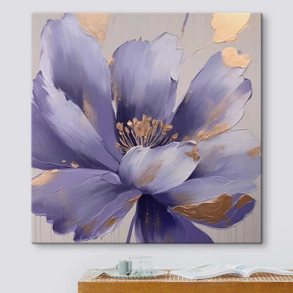 Quadri Quadri Dipinto raffigurante un fiore viola (COD: s43076)