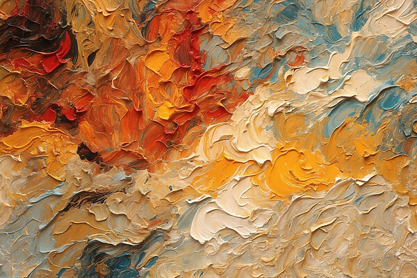 Vibrant colors swirling harmoniously Vibrant colors swirling harmoniously