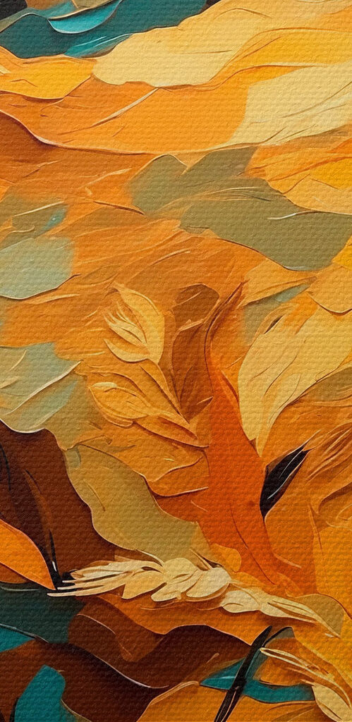 Painting of leaves and plants Painting of leaves and plants