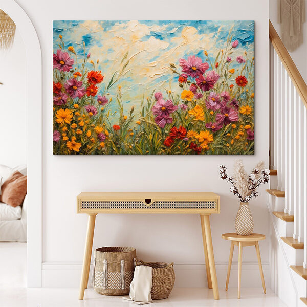 Painting of flowers and grass Painting of flowers and grass
