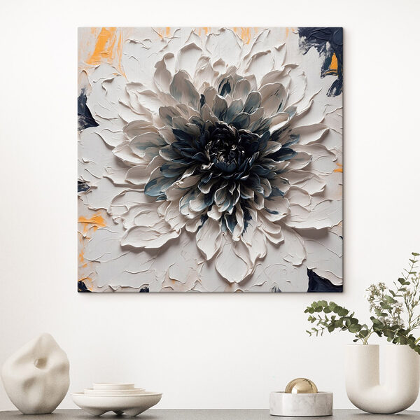Quadri Fiore bianco e nero (COD: s43113) Quadri Quadri Fiore bianco e nero (COD: s43113)
