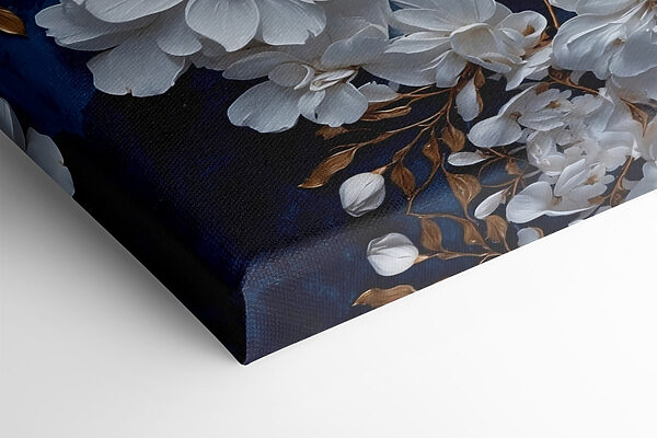 Delicate blooms on a rich backdrop