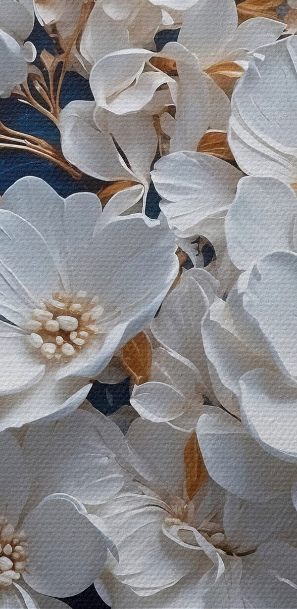 Delicate blooms on a rich backdrop