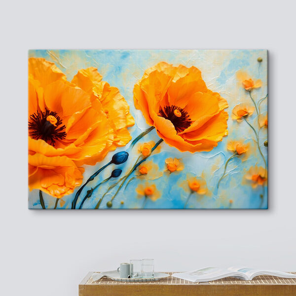 Vibrant blooms enhance serene backdrop Vibrant blooms enhance serene backdrop