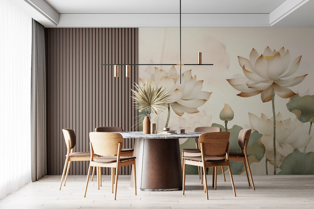 Delicate lilies in soft hues