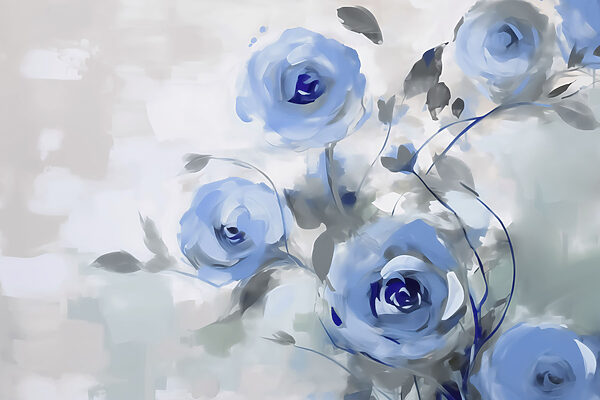 Pittura di fiori blu Pittura di fiori blu
