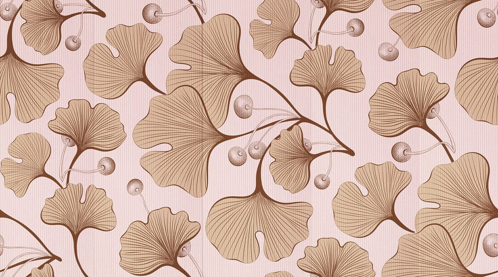 Elegante motivo botanico dai toni tenui. Elegante motivo botanico dai toni tenui.