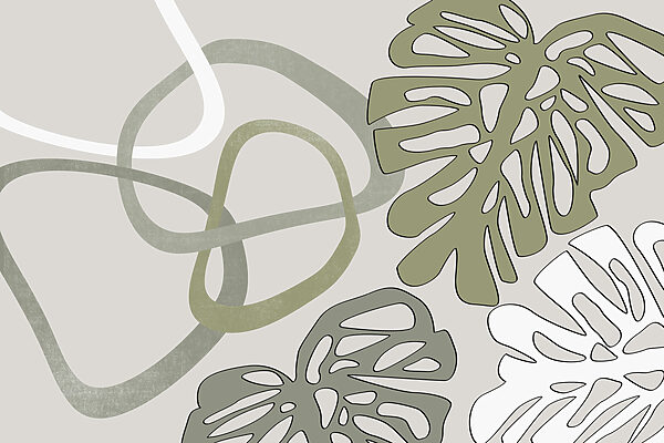 Forme astratte con elementi botanici. Forme astratte con elementi botanici.