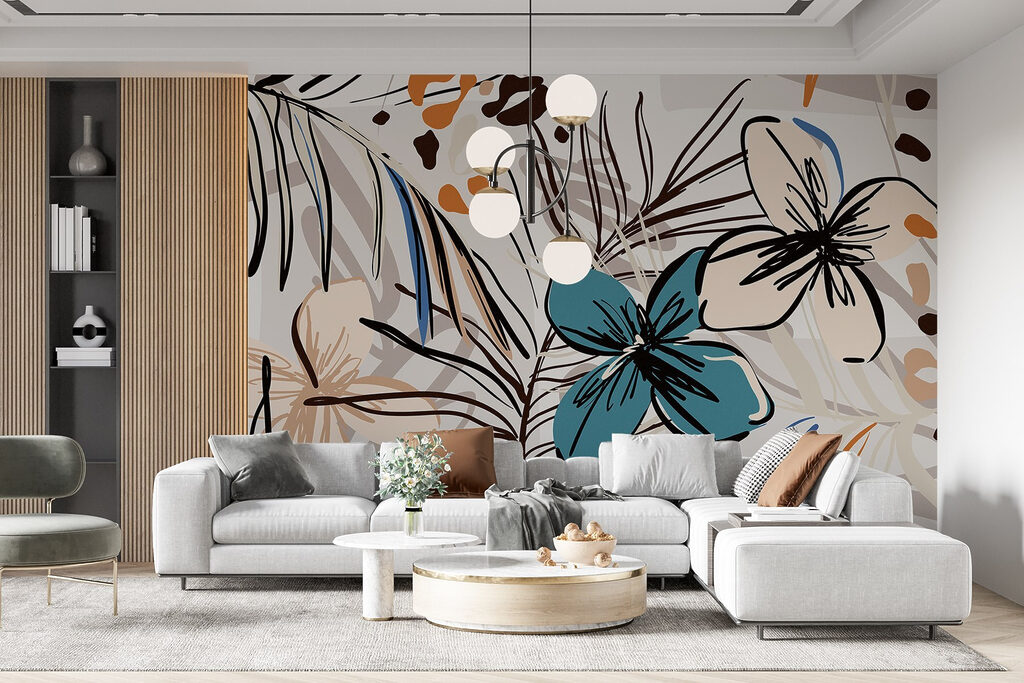 Colorful floral pattern with flowers Colorful floral pattern with flowers