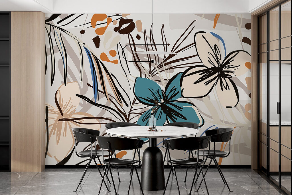 Colorful floral pattern with flowers Colorful floral pattern with flowers