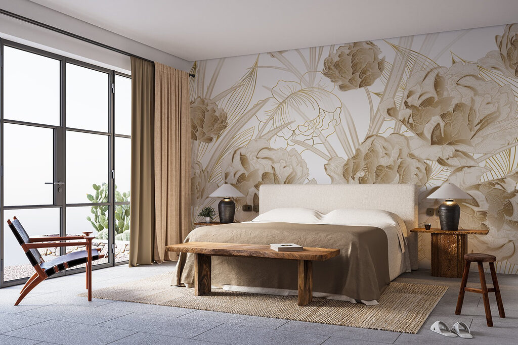 Elegant floral design in muted tones