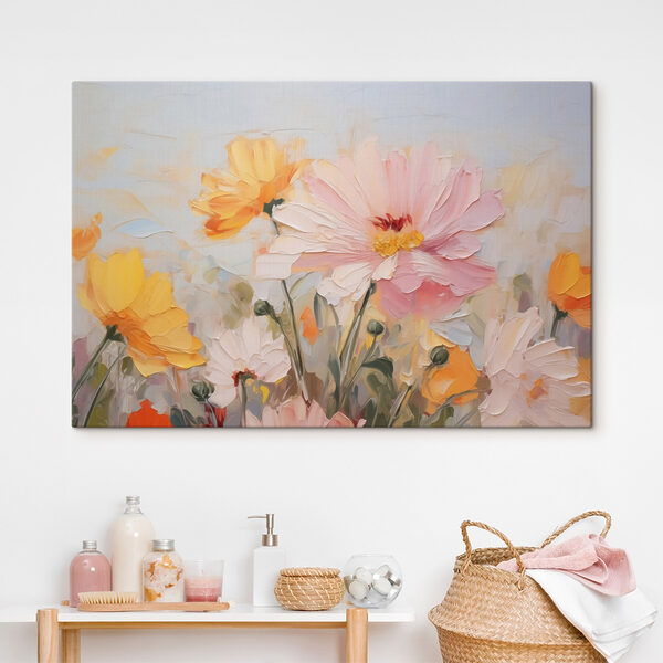 Quadri Dipinto di fiori su sfondo blu (COD: s43232) Quadri Quadri Dipinto di fiori su sfondo blu (COD: s43232)