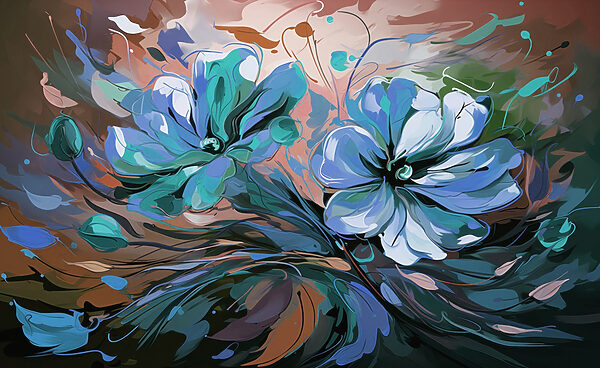 Pittura di fiori su una superficie Pittura di fiori su una superficie