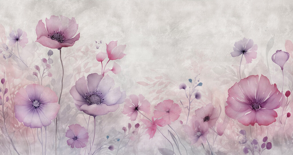 Pittura di fiori su sfondo bianco Pittura di fiori su sfondo bianco