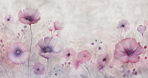 Pittura di fiori su sfondo bianco Pittura di fiori su sfondo bianco