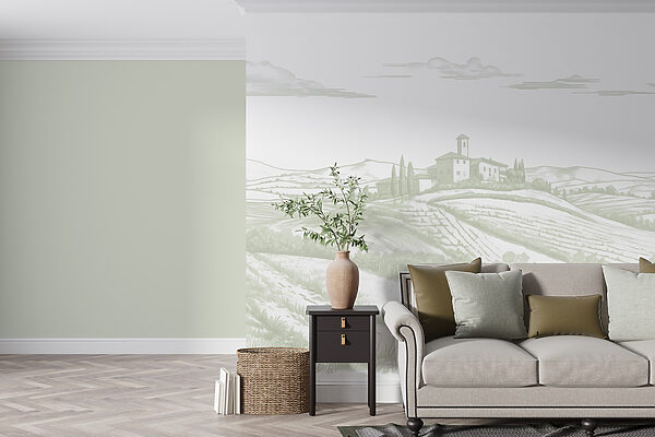 Paesaggio con casa e campi Paesaggio con casa e campi