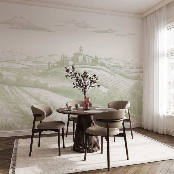 Paesaggio con casa e campi Paesaggio con casa e campi