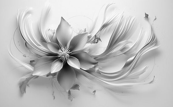 Fiore con foglie e petali Fiore con foglie e petali