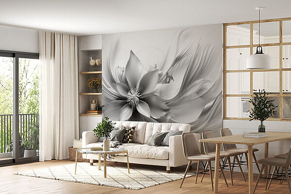 Fiore con foglie e petali Fiore con foglie e petali