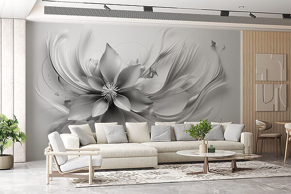 Fiore con foglie e petali Fiore con foglie e petali