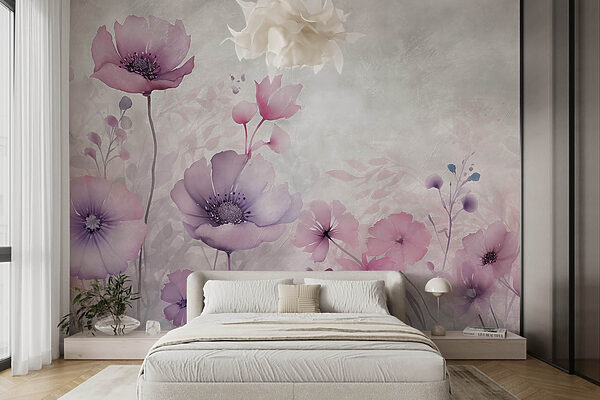 Pittura di fiori su sfondo bianco Pittura di fiori su sfondo bianco