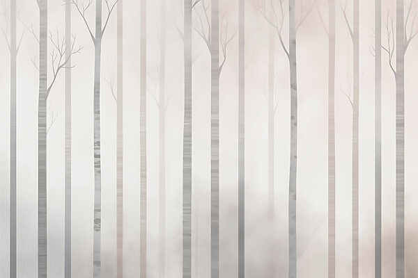 Gruppo di alberi nella nebbia Gruppo di alberi nella nebbia